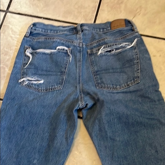 American Eagle Outfitters Blue Boyfriend Jeans with White Stripe - Picture 8 of 12